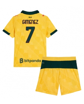 AC Milan Santiago Gimenez #7 Maglia Gara Terza Repliche 2025-26 Bambino Maniche Corte